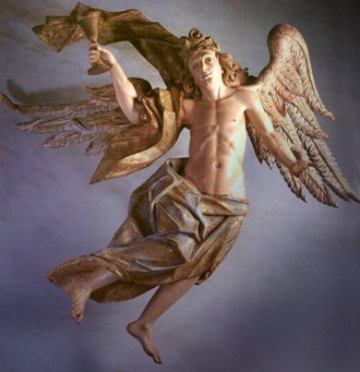 Anjo com o cálice da Paixão, na Via Sacra de Congonhas Anjo com o cálice da Paixão, na Via Sacra de Congonhas