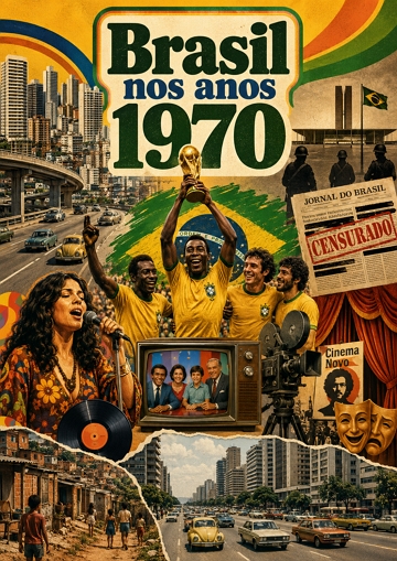 Imagem ilustrativa sobre o Brasil nos anos 1970