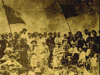 Foto do Cerco da Lapa durante a Revolução Federalista