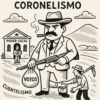 Charge representando o poder dos coronéis na Primeira República