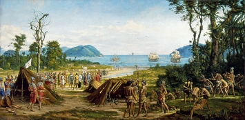 Fundação de São Vicente, pintura de Benedito Calixto de Jesus Fundação de São Vicente, pintura de Benedito Calixto de Jesus