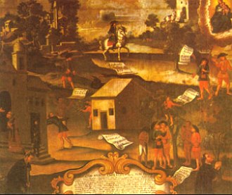 Pintura sobre a Guerra dos Emboabas