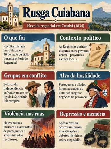Infogr&aacute;fico com resumo sobre a Rusga Cuiabana