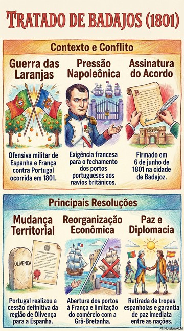 Infogr&aacute;fico sobre o Tratado de Badajoz