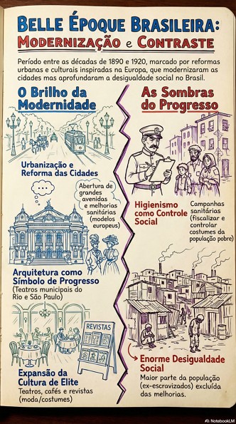 Infogr&aacute;fico sobre a Belle &Eacute;poque no Brasil