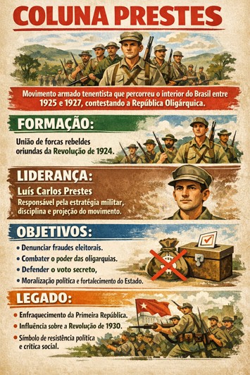 Infogr&aacute;fico da Coluna Prestes