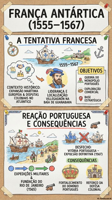 Infogr&aacute;fico com resumo sobre a Fran&ccedil;a Ant&aacute;rtica