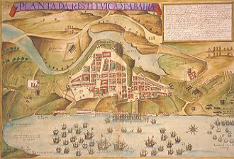 Planta da cidade de Salvador em 1631.
