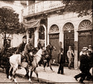 Foto da Repressão policial contra trabalhadores em greve na cidade de São Paulo (1917)