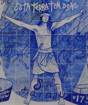 Pintura do lídere indígena Sepé Tiaraju